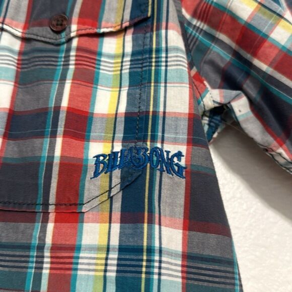 Billabong 90s Button Front Plaid Mens Shirt Medium Skater Vintage Streetwear Y2K - Picture 4 of 10
